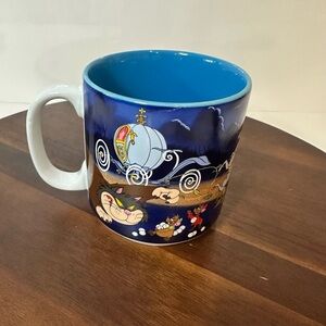 Vintage Disney Animated Classics Mug Cinderella(1950 Artwork)12oz Blue Interior